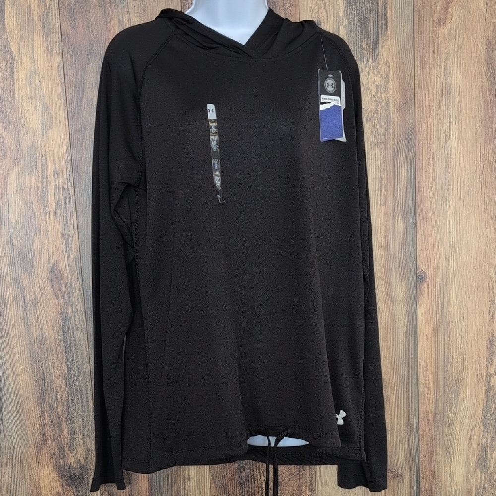 Under Armour Black HeatGear Thin Loose Fit Hoodie L
